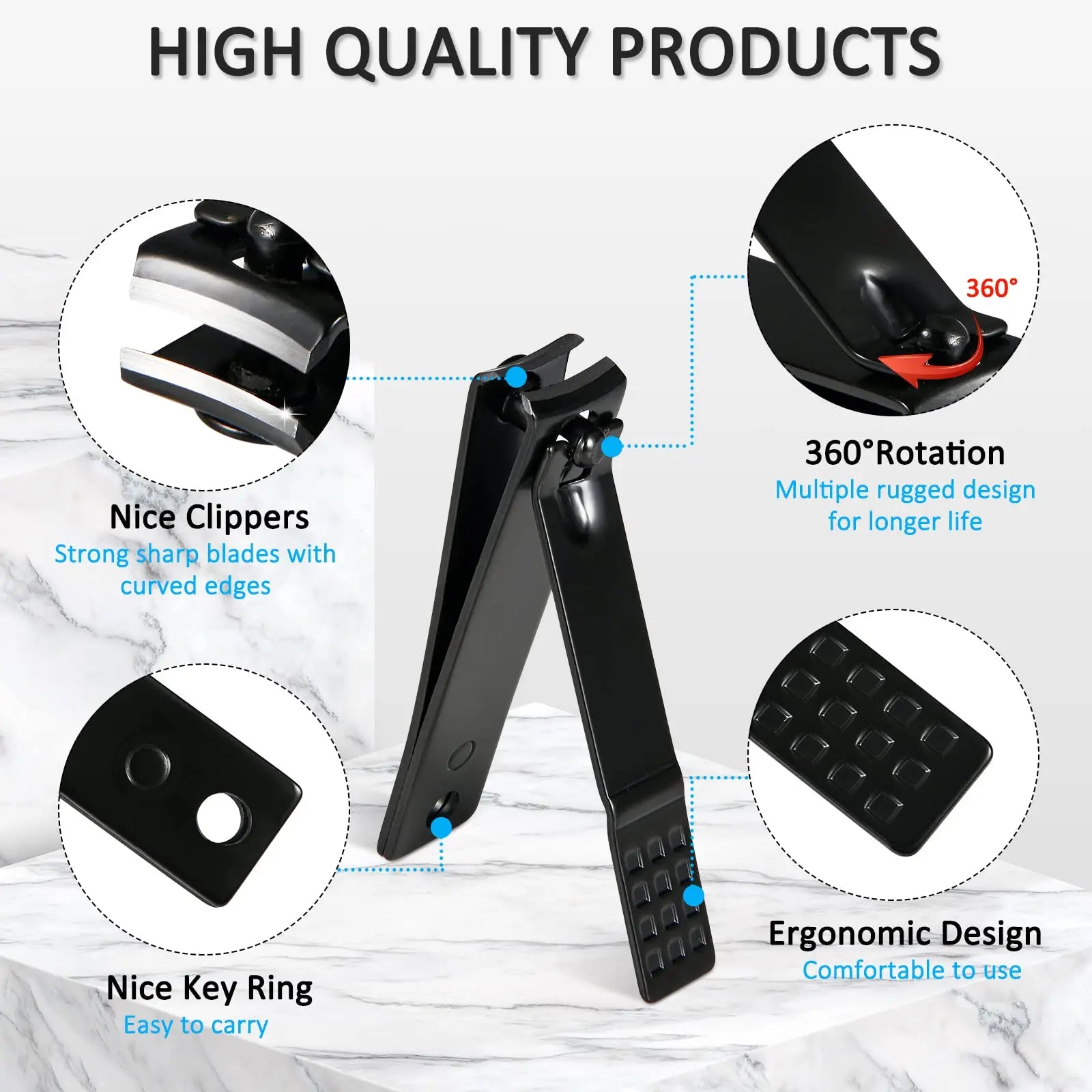 Nail Clipper Kit 26 Pieces Stainless Steel Manicure Kit Manicure Set Professional Nail Care Tools with Luxurious Travel Case