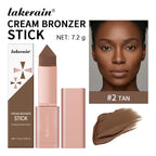 Lakerain Bronzer Cream Stick 3D Makeup Effect Improve Fine Lines Brightening & Grooming 2 IN 1 Bronzer Cream for All Skin Types