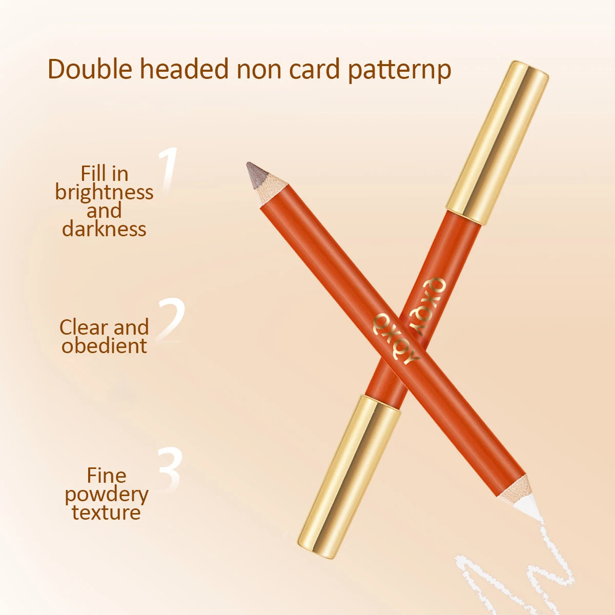 QXQY dual head contouring pen, full face contour, highlight, silky color rendering, 3D decoration stick