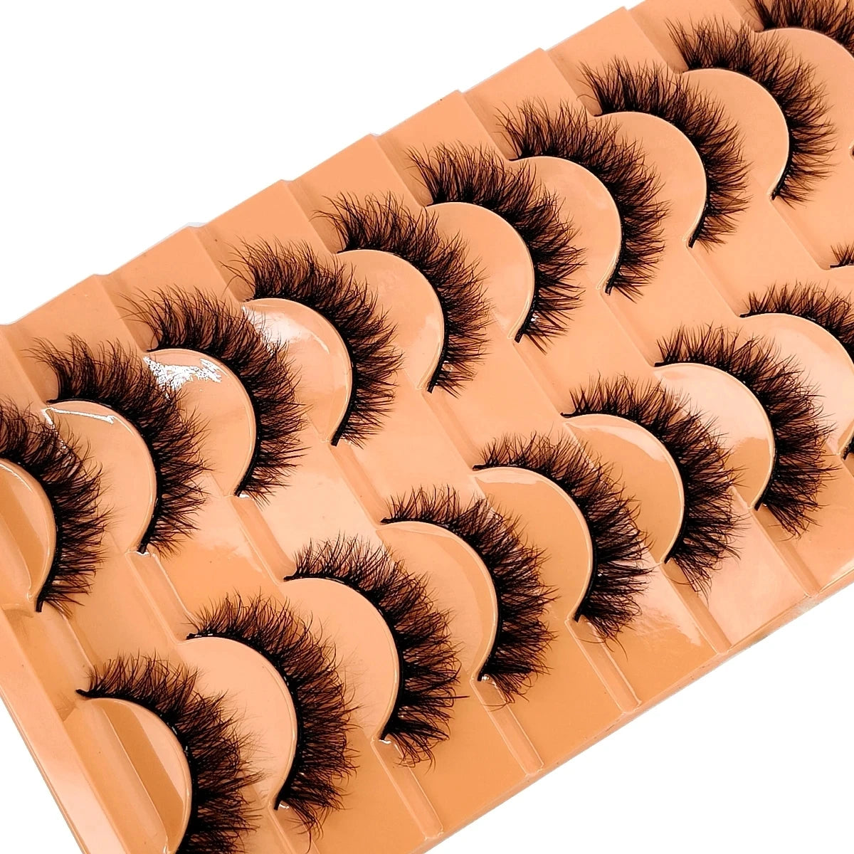 10 pairs of Russian striped eyelashes fluffy artificial mink eyelashes 3D fake eyelashes Russian curly eyelashes fake eyelashes