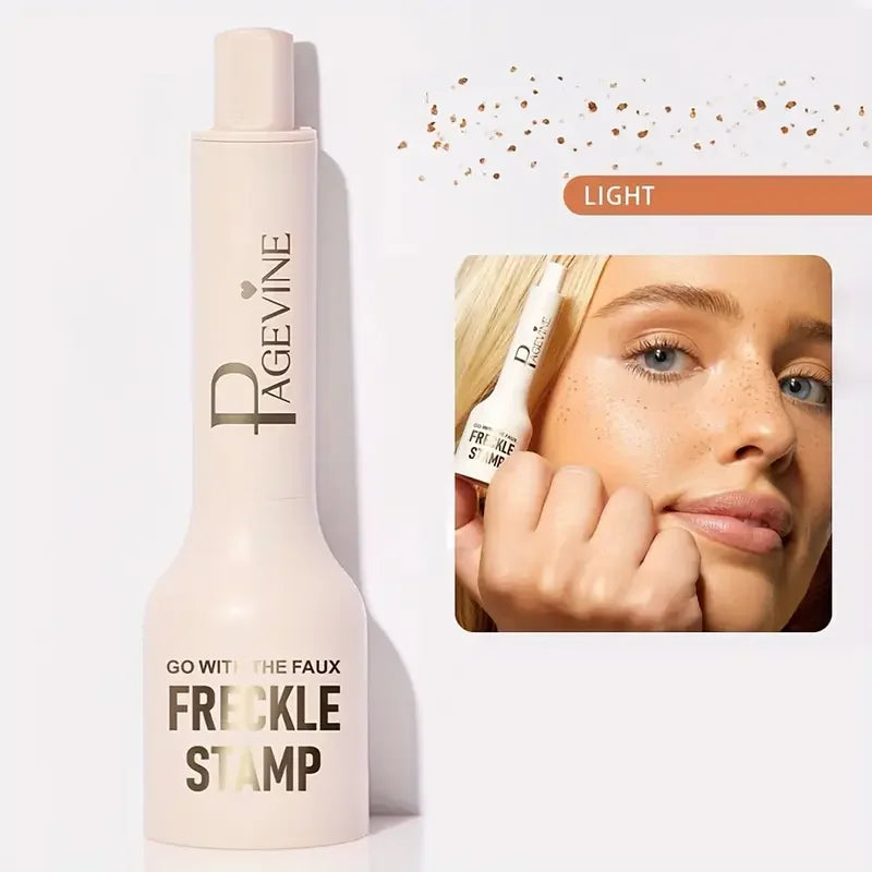 Fake Freckle Pen, Natural and Realistic Freckle Makeup for Sun-Kissed Face, Waterproof,Long-Lasting, Quick-Drying, 5-Point Stamp