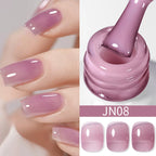 BORN PRETTY 10ml Translucent Jelly Nude Gel Nail Polish Colorful  Varnish Semi Permanent UV LED Nail Art  Manicure Gel