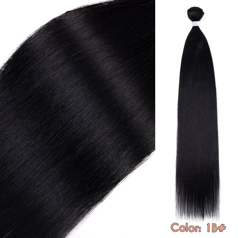 Straight Hair Bundles Salon Natural Hair Extensions Fake Fibers Super Long Synthetic Yaki Straight Hair Weaving Full to End