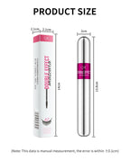 QIC Double Effect 4D Mascara Waterproof Long Curl Natural Thick Eyelash 2-in-1 Black Mascara with 2 Brush Heads