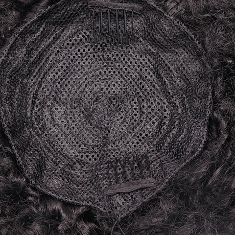 Large Afro Puff Ponytail Extensions Clip In Drawstring Ponytail Heat Resistant Synthetic Afro Curly Pony Tail Hair Pieces