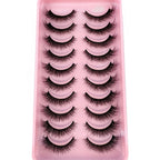 10 pairs of Russian striped eyelashes fluffy artificial mink eyelashes 3D fake eyelashes Russian curly eyelashes fake eyelashes