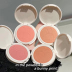 Monochrome Blush Palette Matte Peach Rouge Cute Bunny Rose Red Cheek Tint Blusher Powder Natural Face Contouring Shadow Makeup
