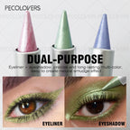 1PC Monochrome Glitter Eyeliner and Eyeshadow Pencil - Waterproof, Portable, Cutting-edge Design, Perfect Holiday Gift for Girls