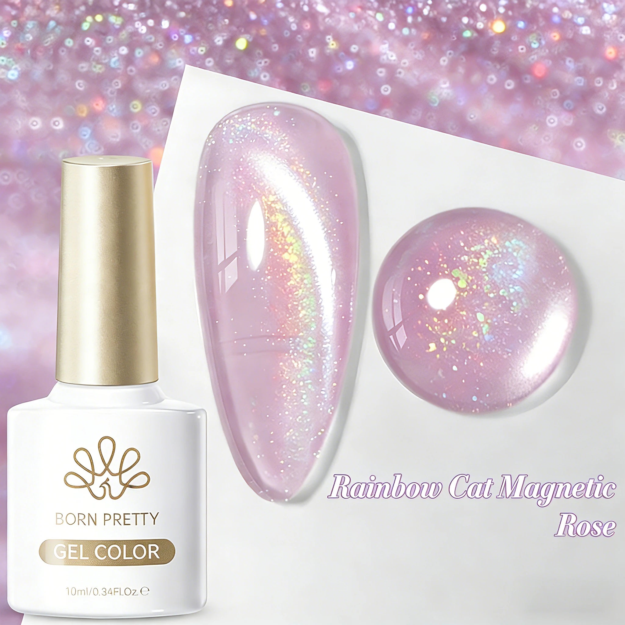 BORN PRETTY 10ml Silver Water Light Cat Magnetic Gel Nail Polish Nail Supplies Vernis Semi Permanent Gel for Fall Winter Nails