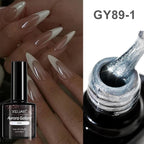 Gold Metallic Painting Nail Gel Liner Polish,3D Metal Mirror Effect Paint Drawing Nail Gel Build-in Brush Soak Off UV Chrome Gel