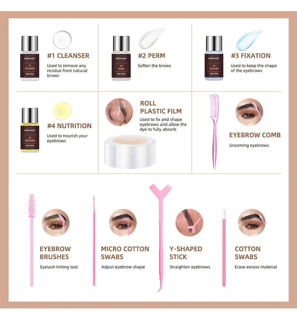 Brow Lift Eyebrow Lifting Semi-permanent Machine Laminated Eyebrow Kit Lamination Eyelashes Make-up for Women Makeup Korean Eyes