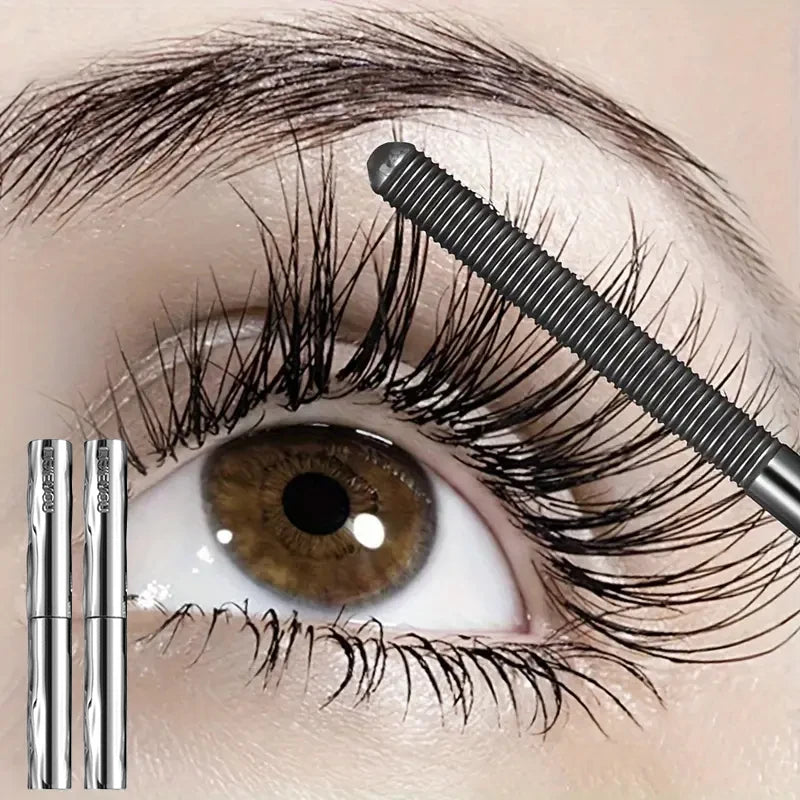 Spiral Mascara-Long-lasting Waterproof Eye Makeup,Steel Tube Spiral Brush Head,Easy Application for Lengthening&Volumizing Lash