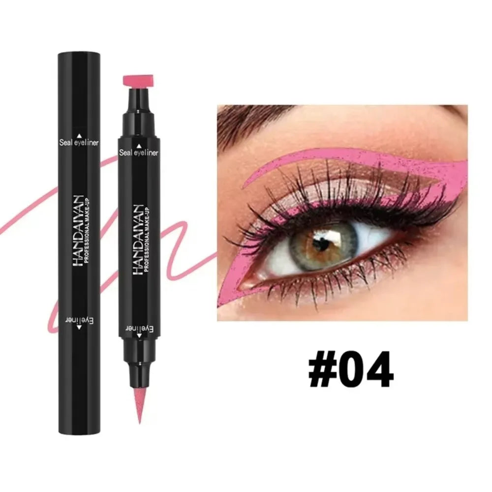 Black Eyeliner Stamp Triangle Dual-ended Liquid Eyeliner Waterproof Sweat-proof Quick Dry Eyeliner Makeup Seal Tool Cosmetics