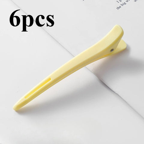 6pcs Non-Slip  Font Hair Clips | Professional Salon and Home Hair Styling Division, Silicone Tape, Suitable for Hairdressers
