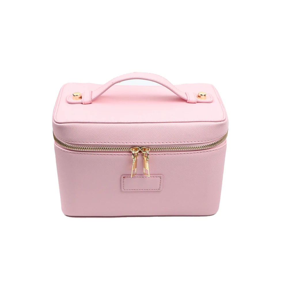 pu leather cosmetic bag with zoned storage and large capacity toiletry bag for autumn and winter new products