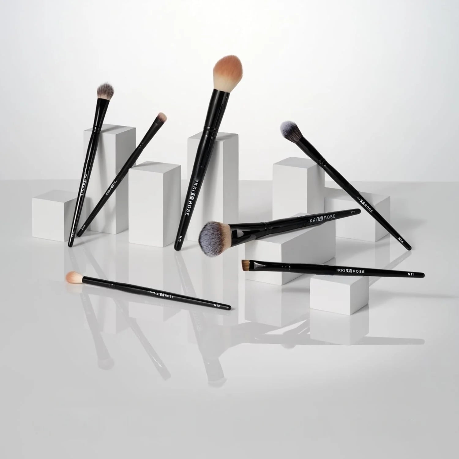 BKNikki Pro Artist Makeup Brush Set 7PCS Professional Face Powder Blush Eyeshadow Brow Liner Cosmetic Brushes