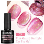 PUENTE 7.5ML Wine Red Cat Magnetic Gel Nail Polish Super Shiny Ruby Red Cat Eye Gel Soak Off UV Semi-Permanent Nail Art Varnish