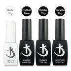 KODI JYJ Base and Top Coat for Gel Polish Acid free Primer Varnish Hybrid Semi Permanent Lot Matte Top Nails Thick Rubber Base