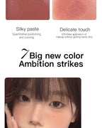 Monochrome Powder Blusher Cream Brightening Whitening Purple Lip and Cheek Dual-use Matte Natural Rouge Blush Tint Palette