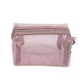 Mini Clear Nylon Mesh Cosmetic Bags Cute Women Small Lipstick Makeup Bags Pouch Data Line Key Earphone Organizer Case