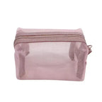 Mini Clear Nylon Mesh Cosmetic Bags Cute Women Small Lipstick Makeup Bags Pouch Data Line Key Earphone Organizer Case