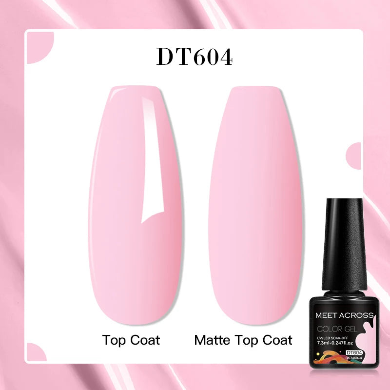 MEET ACROSS 7ml Red Blue Green Metallic Gel Nail Polish Super Bright Mirror Effect Semi Permanent LED UV Gel Nail Art Varnish