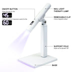 Professional Nail UV LED Lamp Desk With Display Rechargeable Portable Mini Nail Dryer Stand UV Lamp for Nails Art Removable