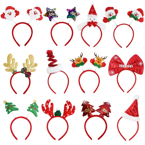 Christmas Headband Kids Adult Santa Claus Elk Xmax Tree Hair Accessories Photo Props Christmas Decoration 2025 New Year Gifts