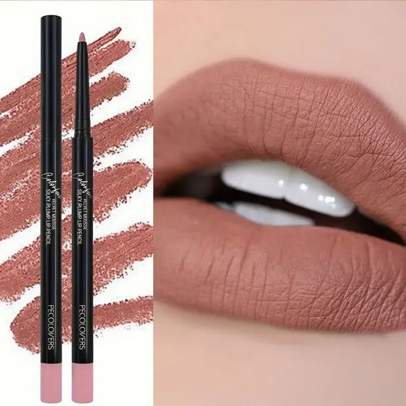 Nude Matte Lip Liner Pencil Lipstick Tint Makeup Waterproof Lasting Non-stick Lipstick Lip Liner Cosmetic