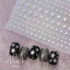 Adhesive stickers with European and American style cross snake black and white wave dot hot silver line letter nail stickers
