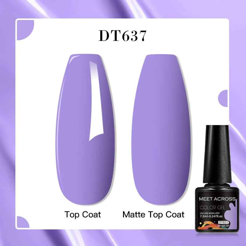 MEET ACROSS 8 Colors Mirror Gel Nail Polish Long-lasting Quick-drying Metallic Gold Silver Red Semi Permanent Varnish Nail Art