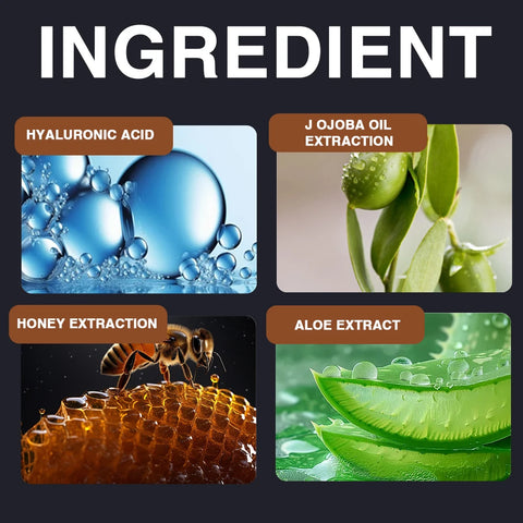 Organic Beard Growth Oil & Sandalwood Balm 1/2/4 Set-24H Nourishing, No Flakes, Men's Grooming Kit with Argan Oil & Vitamin E