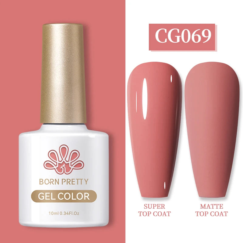 BORN PRETTY 10ml Gel Nail Polish Gel 130 Colors Semi Permanent Solid Nail Gel Varnish Soak Off UV Gel for Base Top Coat