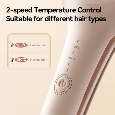 40mm Deep Wave Hair Crimper with Negative Ion - Adjustable Temperature Curling Iron for Long Lasting Wavy Hair, Anti-Frizz