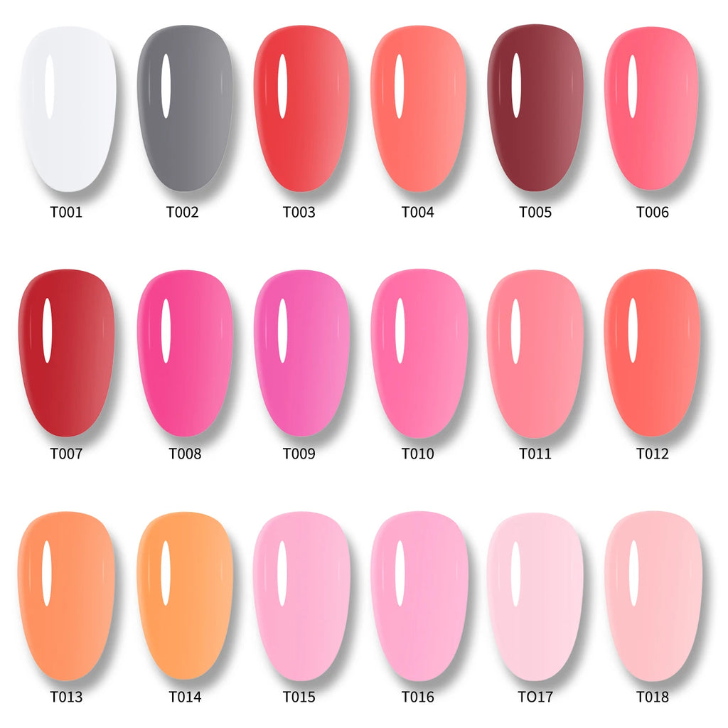 1pc 15ml Milky Jelly Nude Gel Nail Polish Transparent Colors Sheer White Pink Gel Nail Kit For Salon 68 Color
