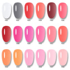 1pc 15ml Milky Jelly Nude Gel Nail Polish Transparent Colors Sheer White Pink Gel Nail Kit For Salon 68 Color