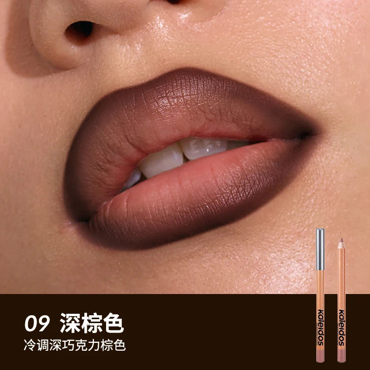 Kaleidos Makeup Lip Liner,High Pigmented Lip Stick Pencil for Shaping Sculpting Lips,Velvet Matte Finish,Vegan Cruelty-Free