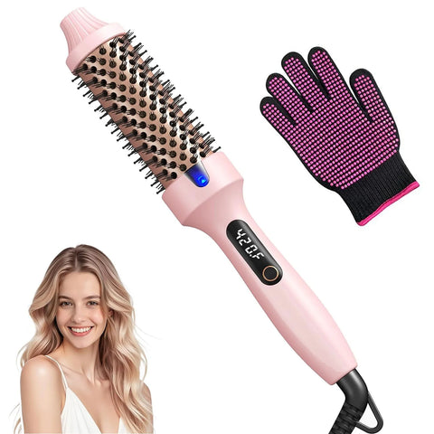 Thermal Brush Blowout Boost 1.5 inch Heated Round Brush for Blowout Look Dual Voltage Negative Ion Technology 6 Temperature Mode