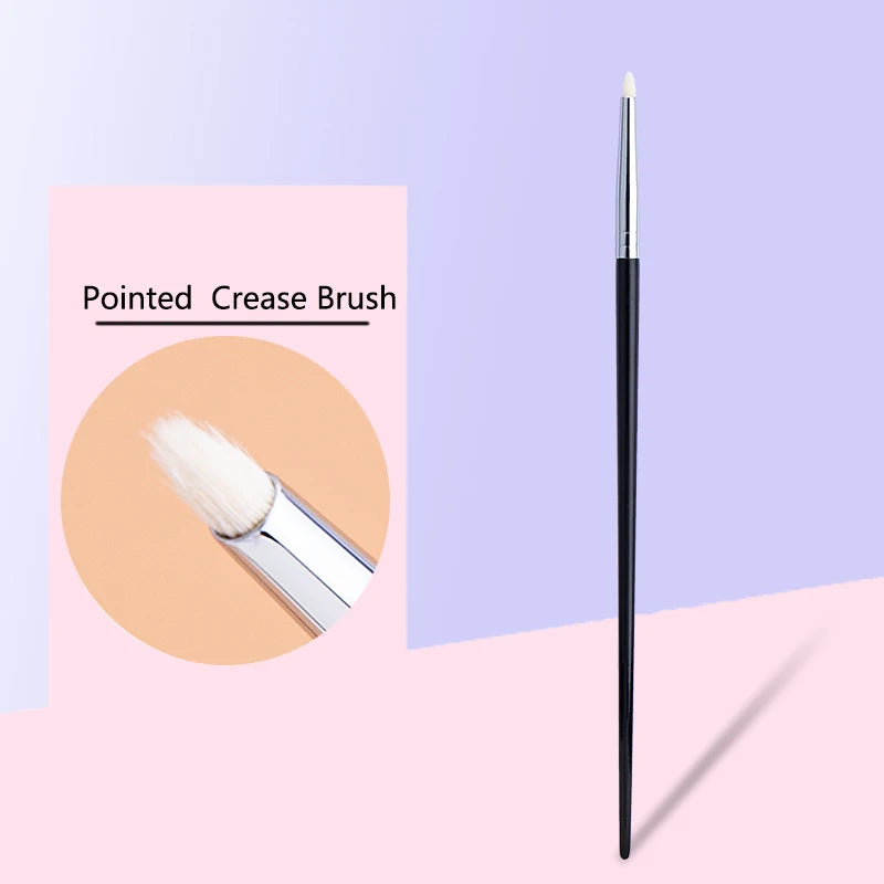 Small Crease Brush Mini Pointed Eyeshadow Blending Makeup Brush Fluffy Goat Hair / Horse Hair Precise Tapered Crease Makeup Tool