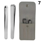 Durable Thickened Stainless Steel Tweezers for Beard Eyebrow Hair Removal Flat Tip Design Easy Grip Facial Hair Plucking Tool