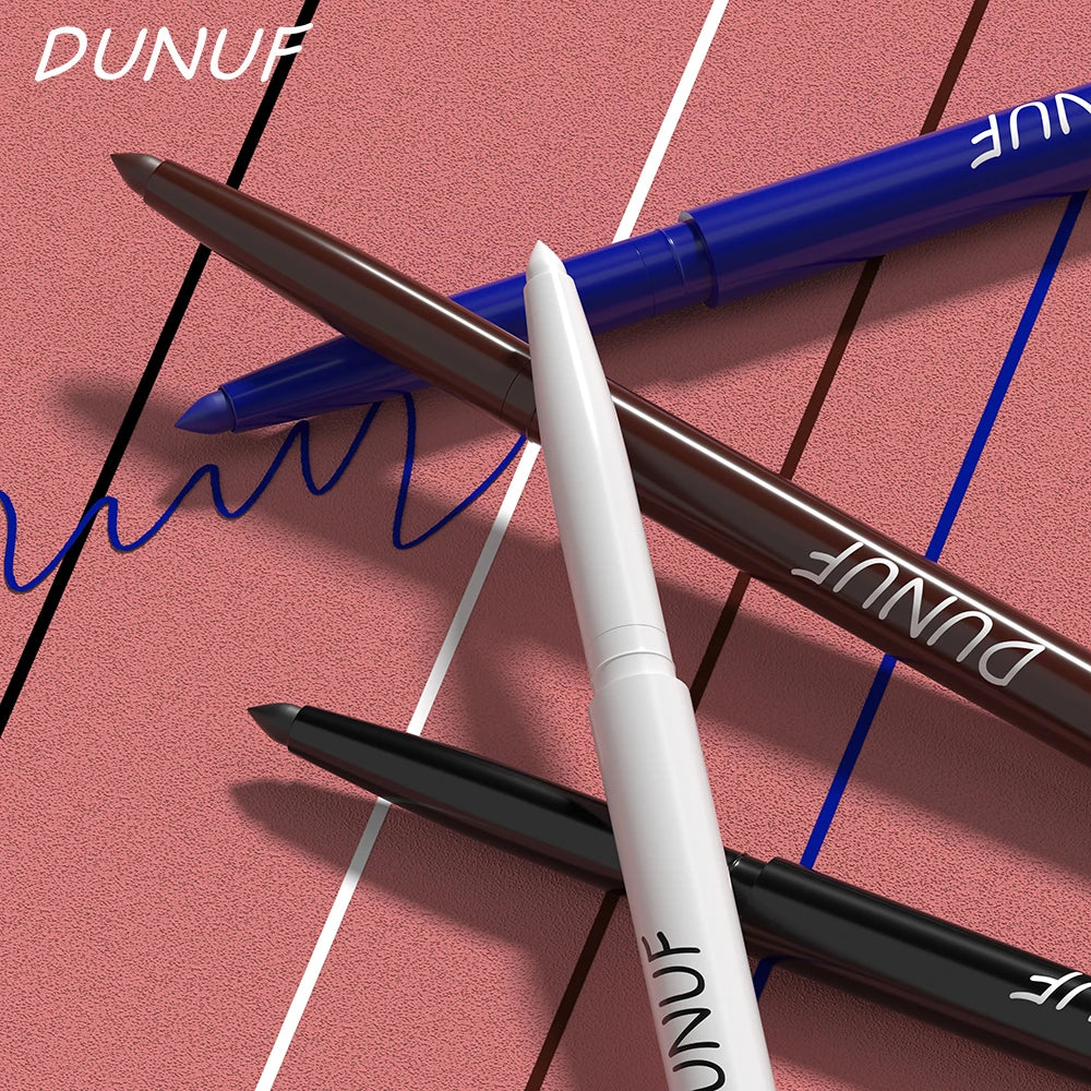 Waterproof Matte Blue Eyeliner Gel Pencil Ultra-fine Smooth Quick Dry Non-Smudge Easy Wear Black Brown White Eyeliner Pen Makeup