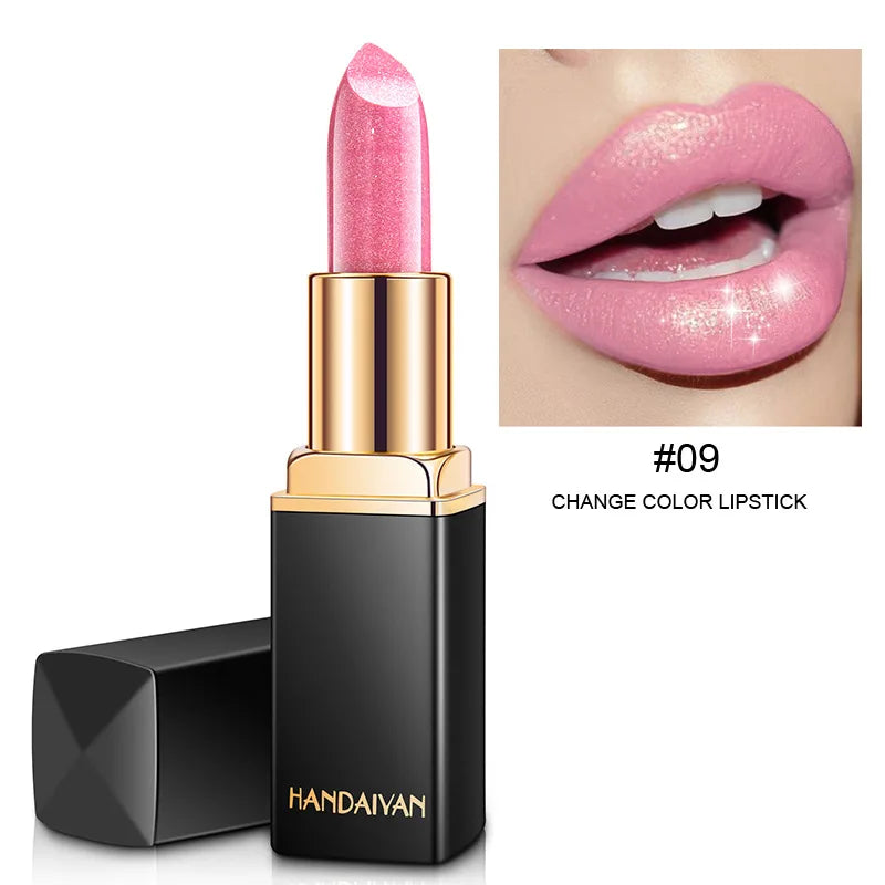 Mermaid Maggie Lipstick 9 Colors Long Lasting Shiny Metallic Lipsticks Pearls Changing Warm Gold Plated Women Lip Cosmetics