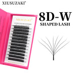 XIUSUZAKI W Shaped Lashes Bloom 2D 3D 4D 5D 6D 7D 8D Automatic Flowering Premade Fans Eyelashes Extensions YY Individual Lashes