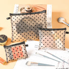 New Hot Mini Transparent Heart shaped Makeup Bag Women's Portable lipstick Cosmetic Storage Bag Transparent Ctue Small MakeupBag