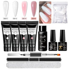 Mtssii 17PCS/Set 20ml Nail Extension Gel Set Builder UV Gel for Nails With 6W UV LED Lamp Nail Extension Tools Kit For Beginner