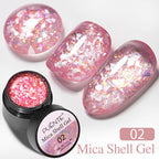 PUENTE 7.5ML Sparkling Pinkish Purple Laser Cat Magnetic Gel Nail Polish Holographic Rainbow Effect Soak Off UV Nail Art Varnish