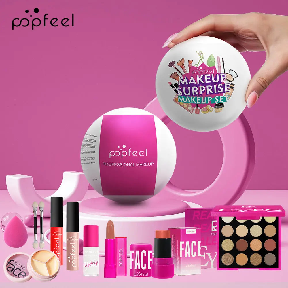Lipstick + concealer + eyeliner + blush cosmetic set, multiple styles, convenient and affordable cosmetic set