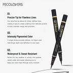 3PCS Ultrafine Liquid Eyeliner - Waterproof, Anti-fouling, Silky, Quick-drying, Durable, for Precise Eye Makeup Applications