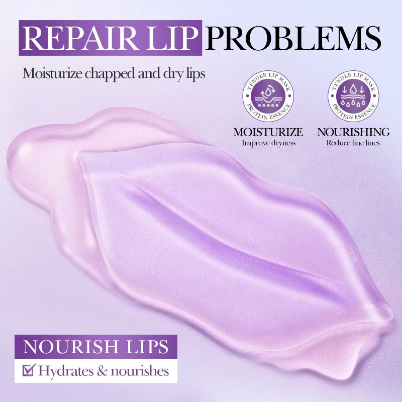 BIOAQUA Retinol Crystal Collagen Lip Mask Moisturizing Plump Lips Gel Masks Anti Wrinkles Hydrating Lip Plumper Lips Skin Care