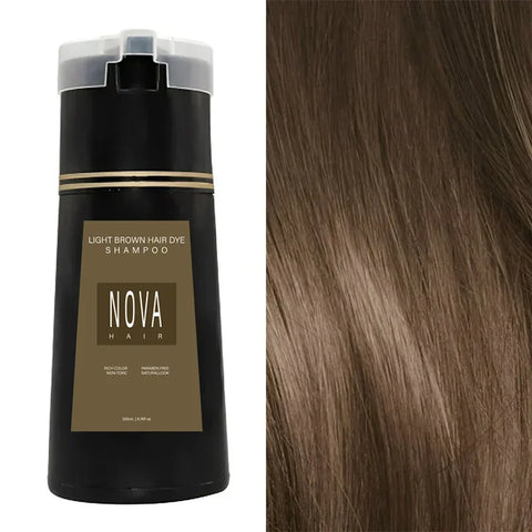 Nova Hair Dyeing 3-in-1 Hair Care Shampoo Natural Fast White Hair Dyed Black Hair Dye Lasting Convenience Men Women Hair Care